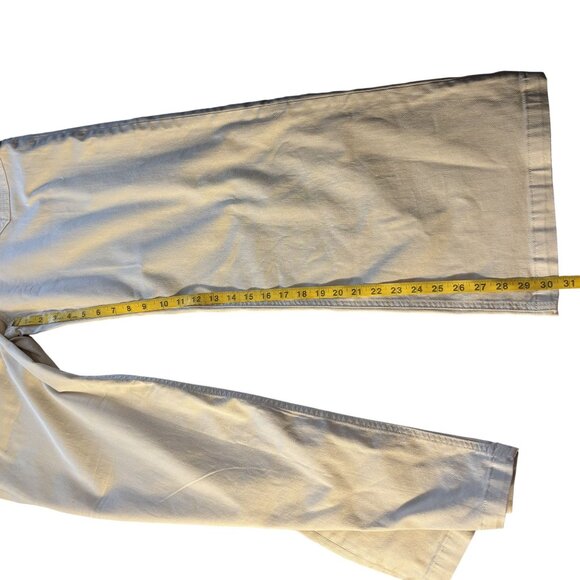 Kut From The Kloth Meg Beige Wide-Leg Pants Size 12 Cotton Blend - Picture 9 of 13